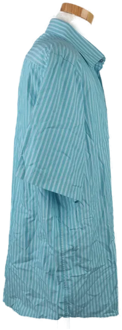 Angelico Litrico Herrenhemd Kurzarm hellblau gestreift - Gr. XXL 45/46 - Bild 2