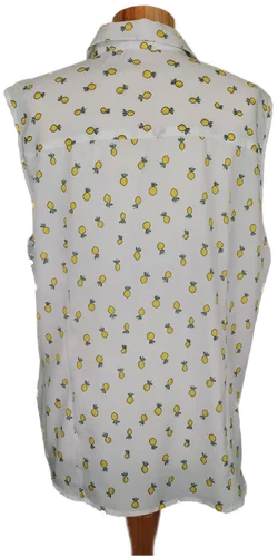 Aproductz Damen Top weiß gemustert mit Zitronen - L/44 - Bild 2