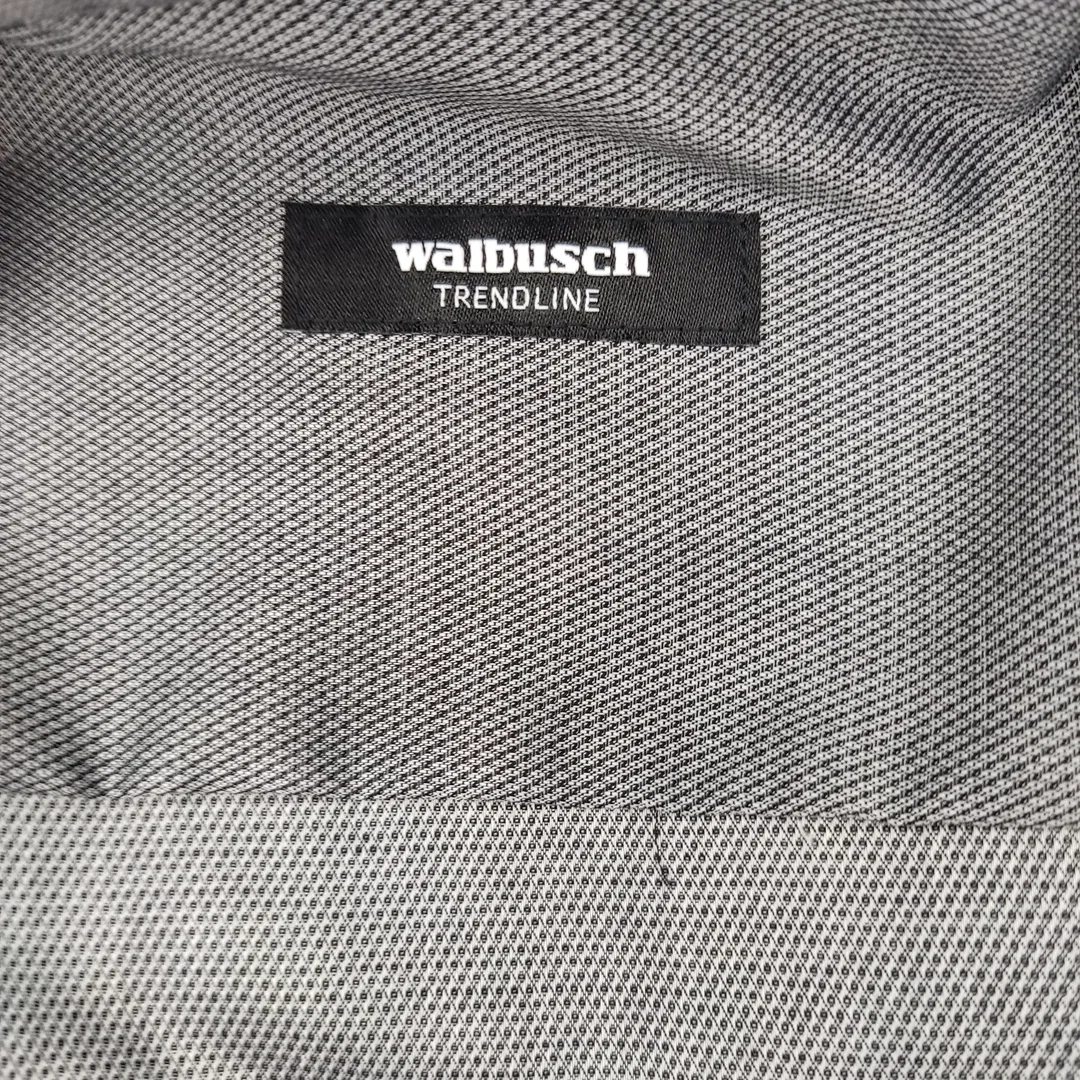 Walbusch Trendline Herrenhemd grau, weiß - 47/48 Kragenweite, 69 cm Ärmellänge Langärmelig – Bild 4