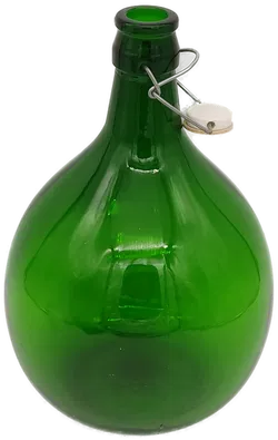 Grüne Vintage-Ballonflasche mit Bügelverschluss - 5 Liter - Bild 4