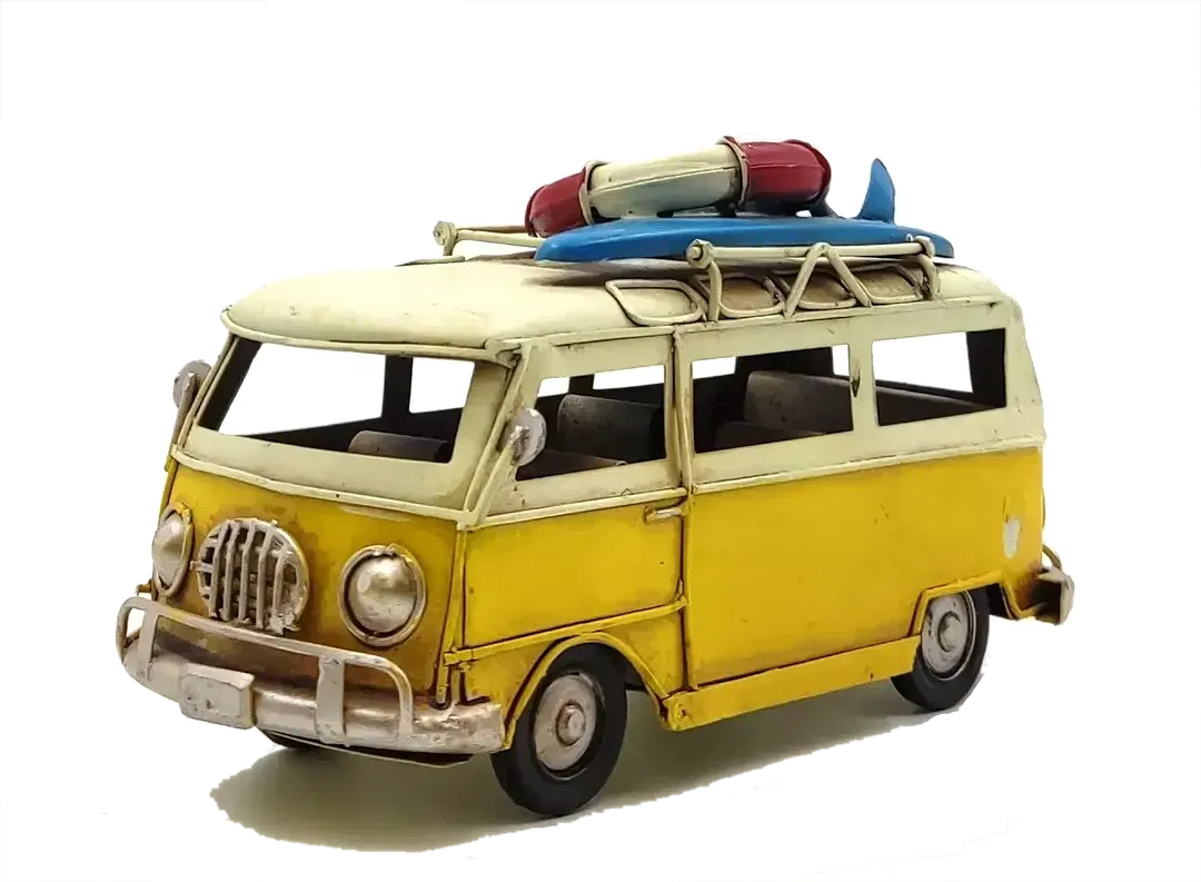 Vintage Volkswagen Camper Van Modell gelb - Bild 2