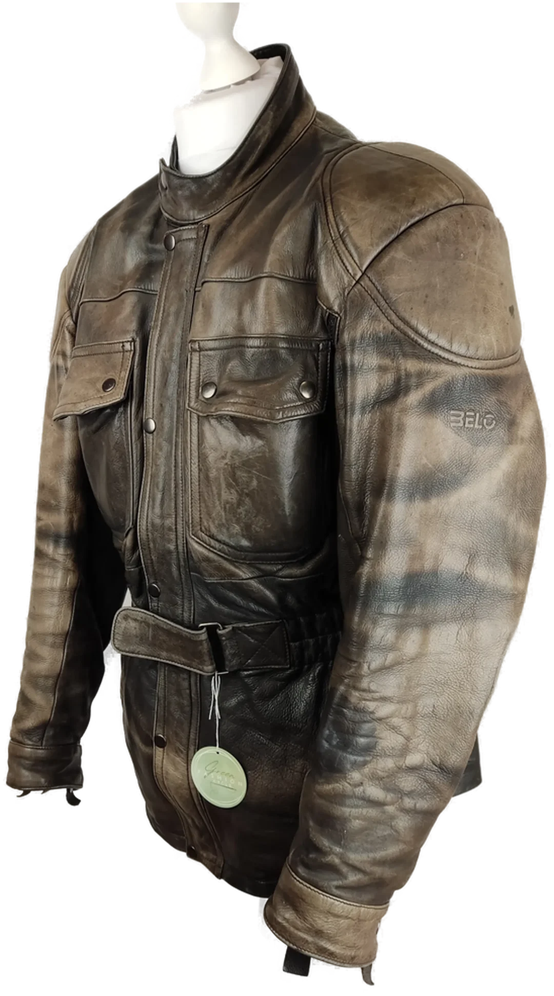Herren Motorrad Lederjacke Echtleder Größe 54 | Biker-Chic – Bild 2