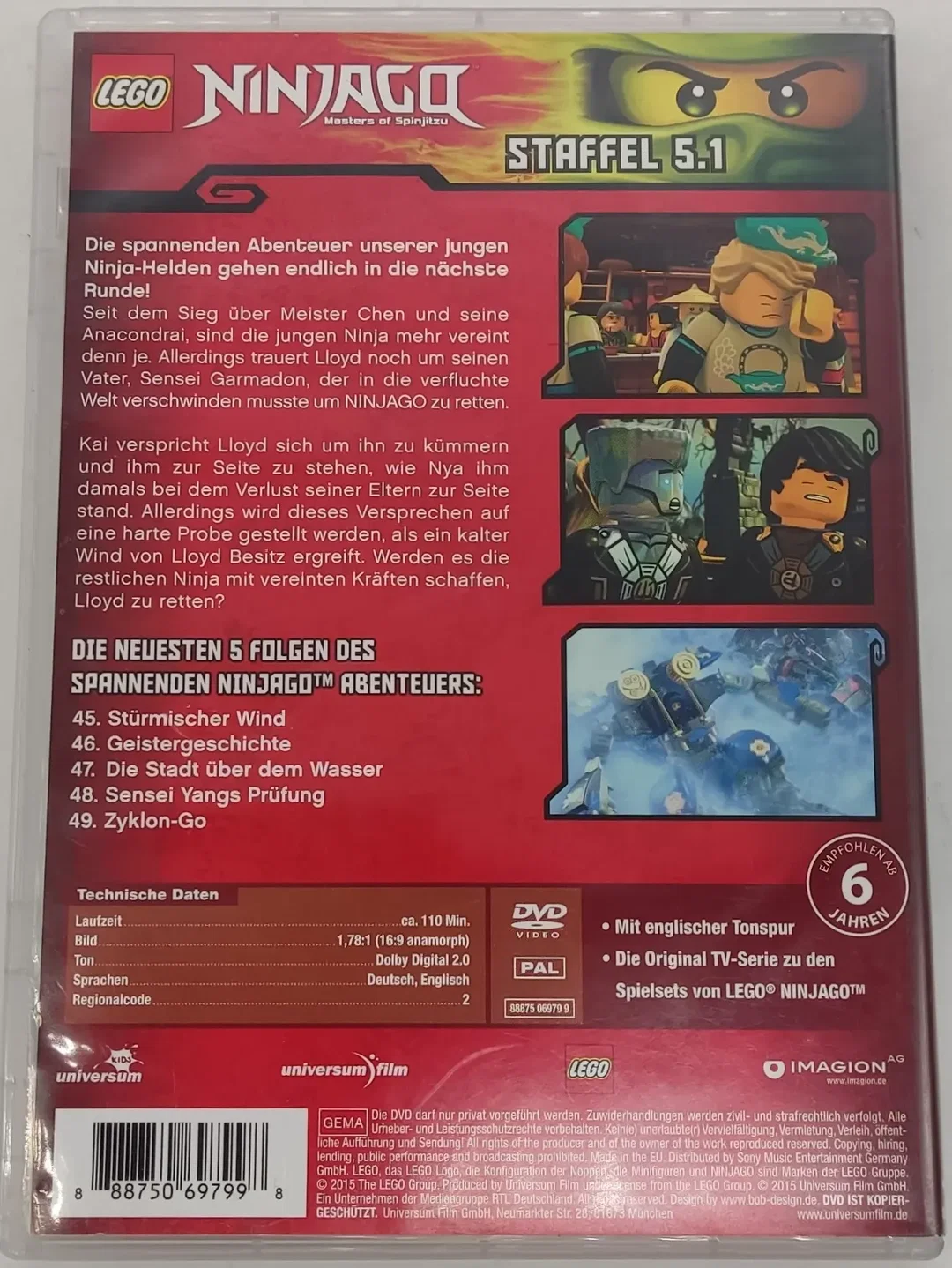 DVD LEGO Ninjago  Staffel 5.1 Folge 45 bis 49 – Bild 3