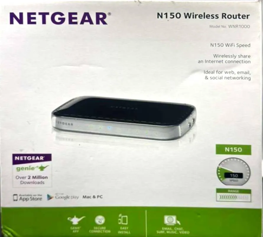 NETGEAR N150 Wireless Router (WNR1000) – WLAN-Router 150 Mbit/s – gebraucht - Bild 1