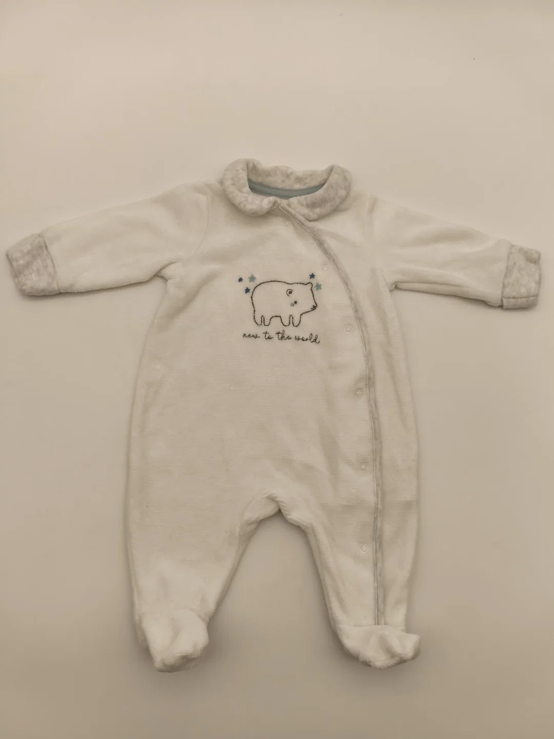 3 Babystrampler mit Fuß, Gr. 56 – Bild 4