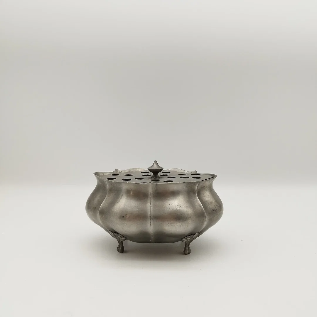 Metall-Potpourri-Schale, Zinn | Retro-Charme - Bild 1