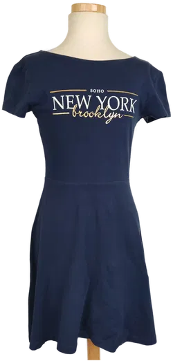 H&M Kinder Kleid marine Gr. 146/152 - Bild 1
