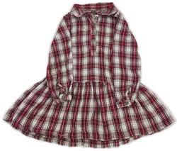 Losan Kinder Kleid kariert rot Gr. 98 cm(3 Jahre) - Bild 1