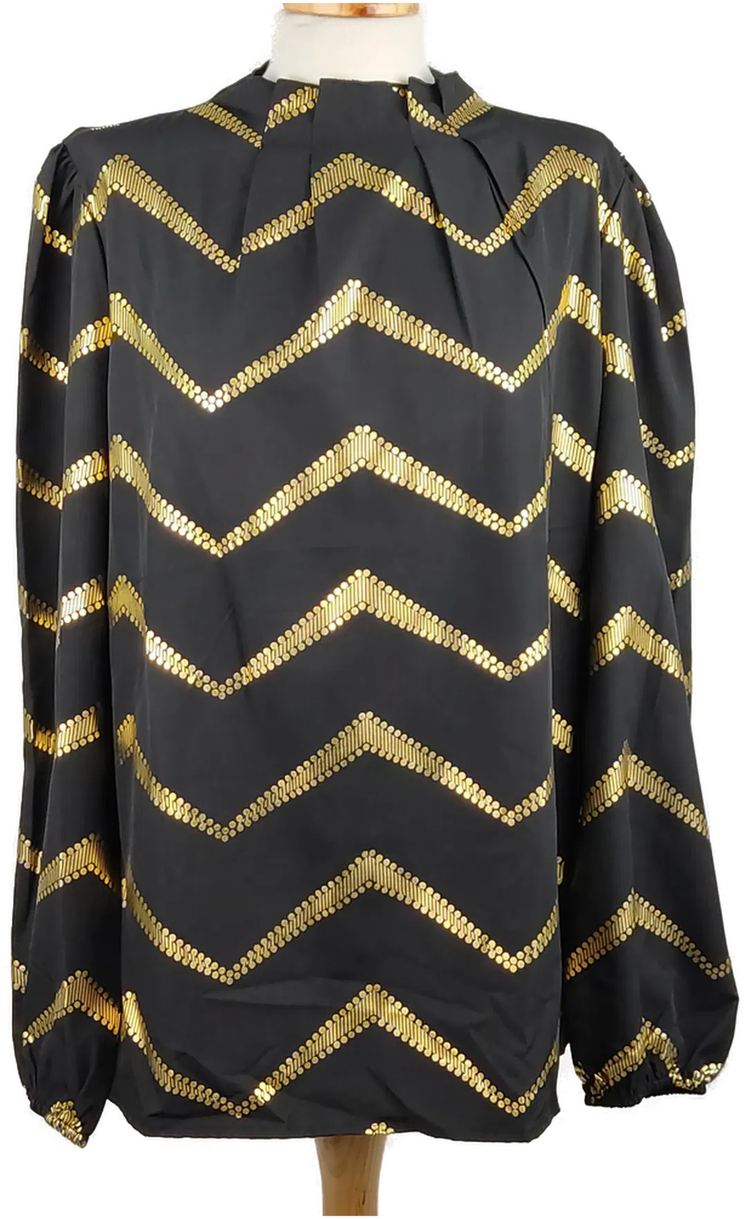 Damenbluse schwarz-gold - XL/42 - Bild 1
