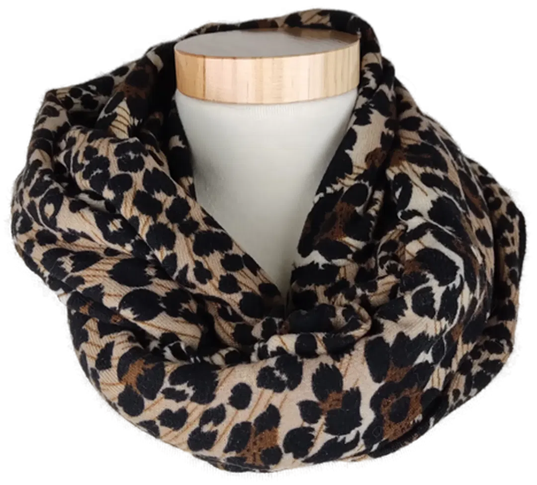 Loopschal braun/schwarz gemustert - Bild 1