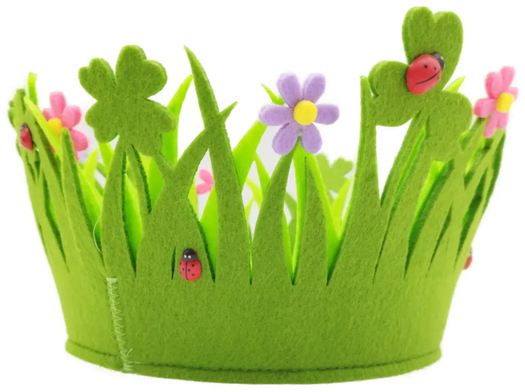 Osterliche Filz-Schale mit Marienkäfern aus Holz - ca. 13cm - Bild 4