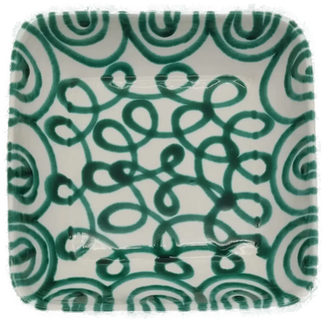 Gmundner Keramik Schale Grüngeflammt – Quadratisch, ca. 23 x 23 x cm - Bild 1