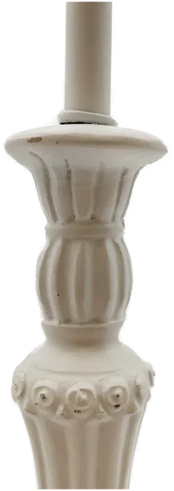 Tischlampenfuß Shabby-Chic Weiß | Vintage-Charme - Bild 4