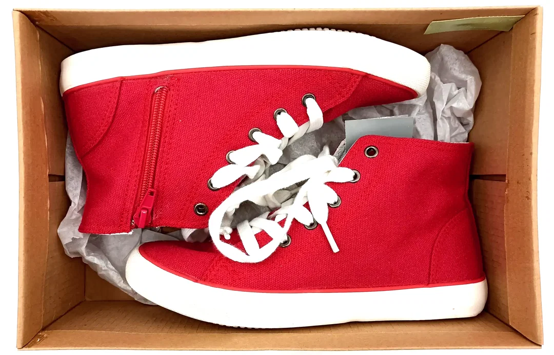 United Colors of Benetton Damen Sneakers rot Gr. 34 – Bild 4
