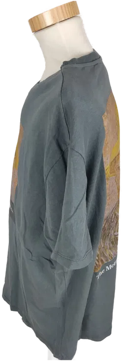 T-Shirt, kurzarm mit Rundhalsausschnitt, grau mit Aufdruck, Größe S - Bild 3