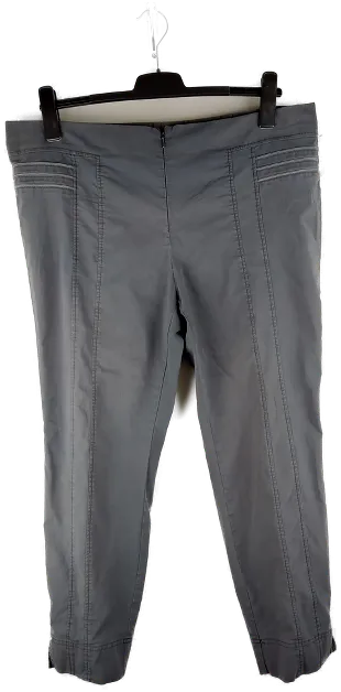 Stretchhose 'C&A', mit Gummizugbund und Zipp, grau mit Ziernähten, Größe 52 - Bild 1