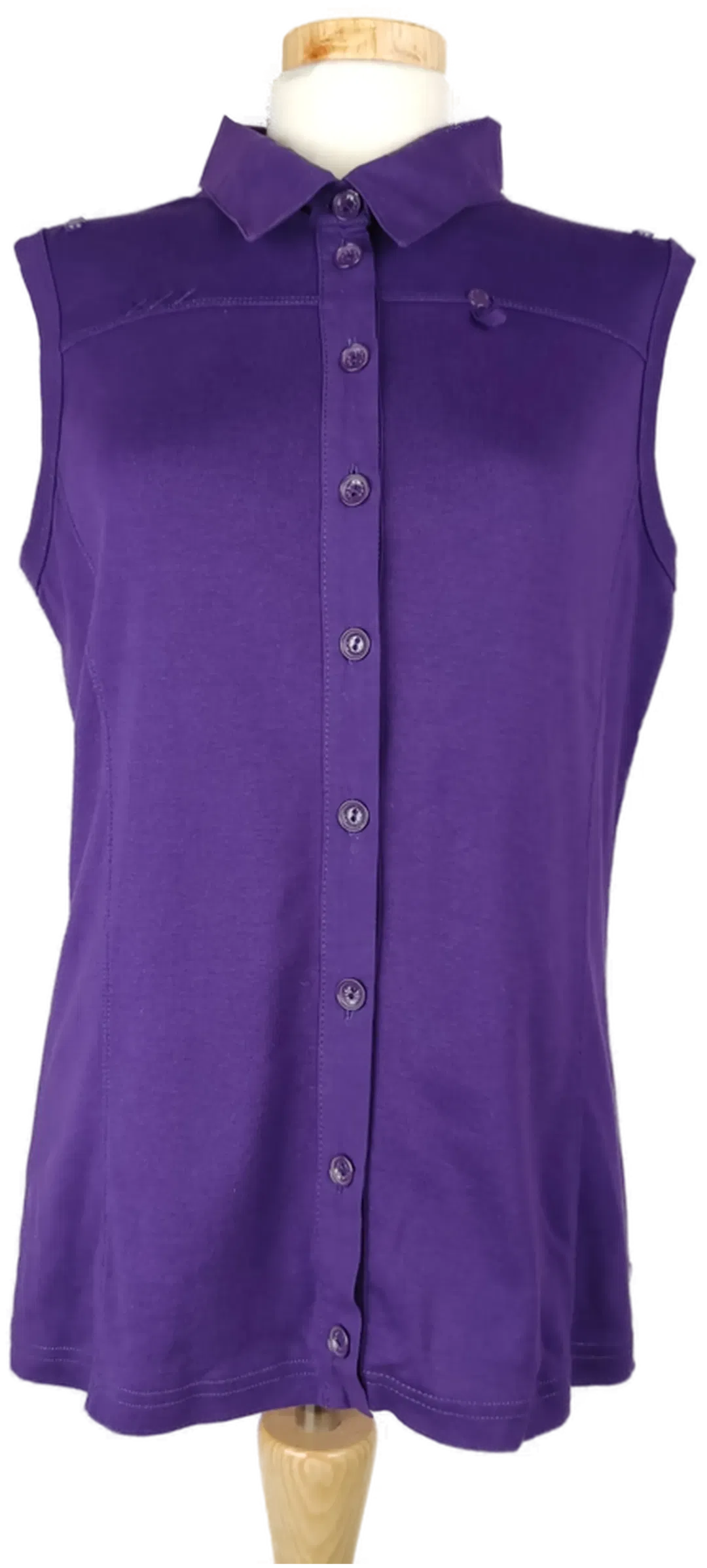 Street One Damenbluse kurarm mit Polokragen lila - XL 42 - Bild 1