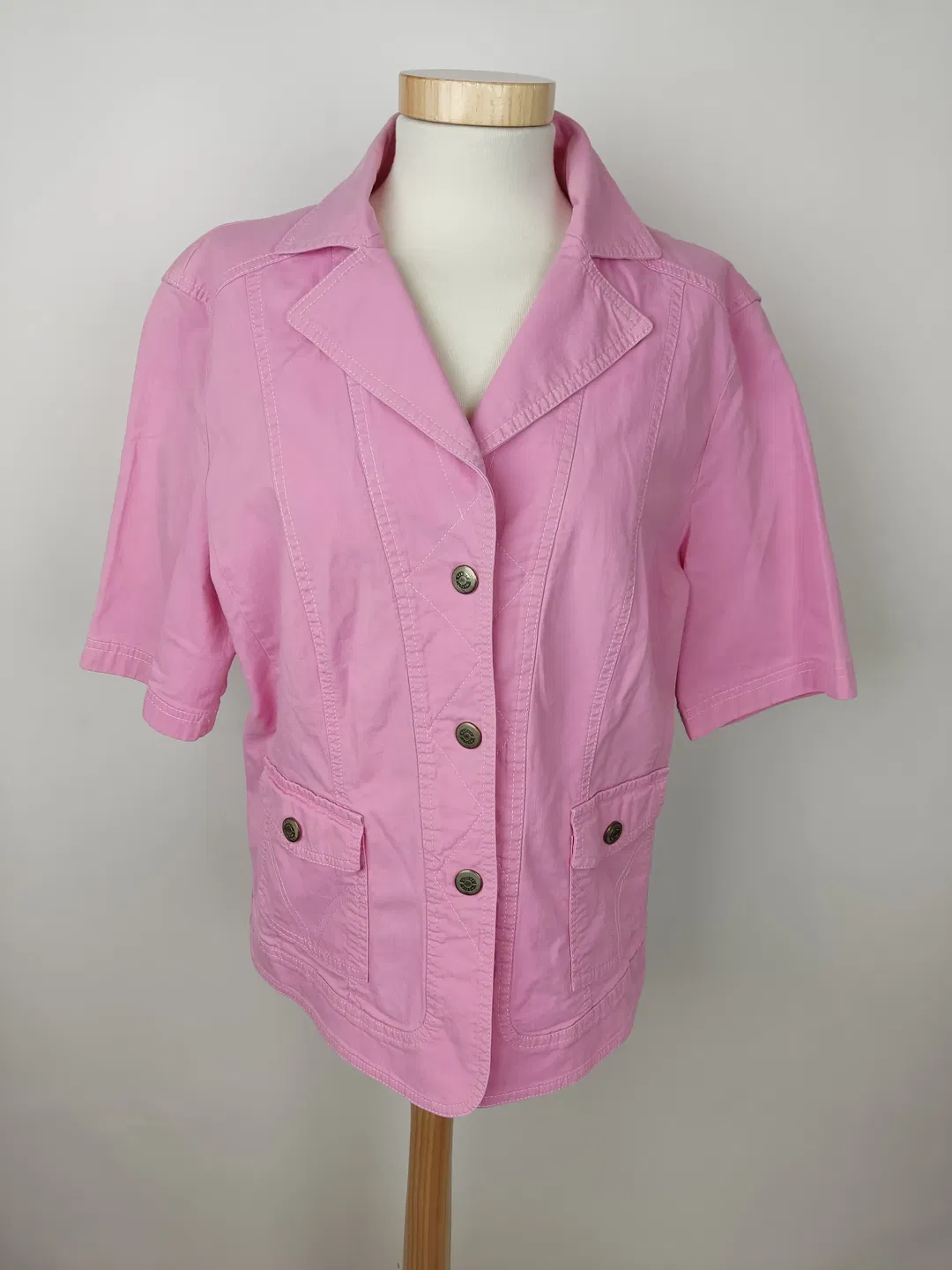 Gerry Weber Damen Jeanshemd kurzarm rosa - L/40 - Bild 4