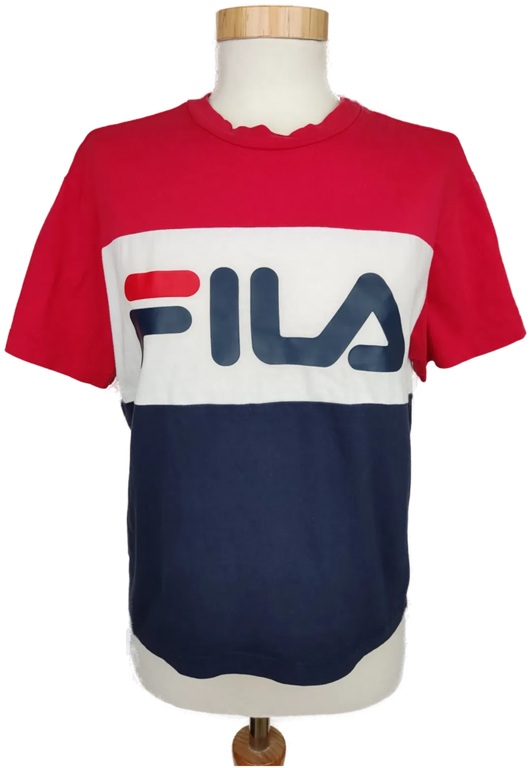 FILA Damen T-Shirt rot/weiß/dunkelblau - S/36 - Bild 1