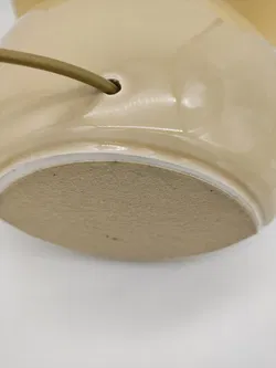 Tischlampe mit Keramikfuß, cremeweiß - Bild 5