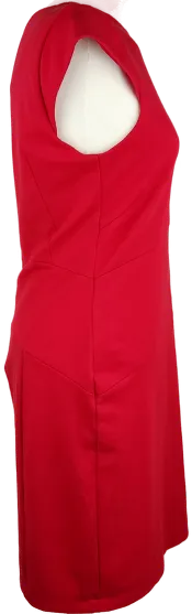 Kleid "Esprit" kurzarm mit Rundhalsausschnitt, rot mit langem Zipp, Göße. M – Vorschau 2