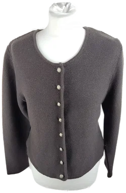 Country Line Trachtenstrickjacke Dunkelgrau Gr. 42 | Trachten-Chic