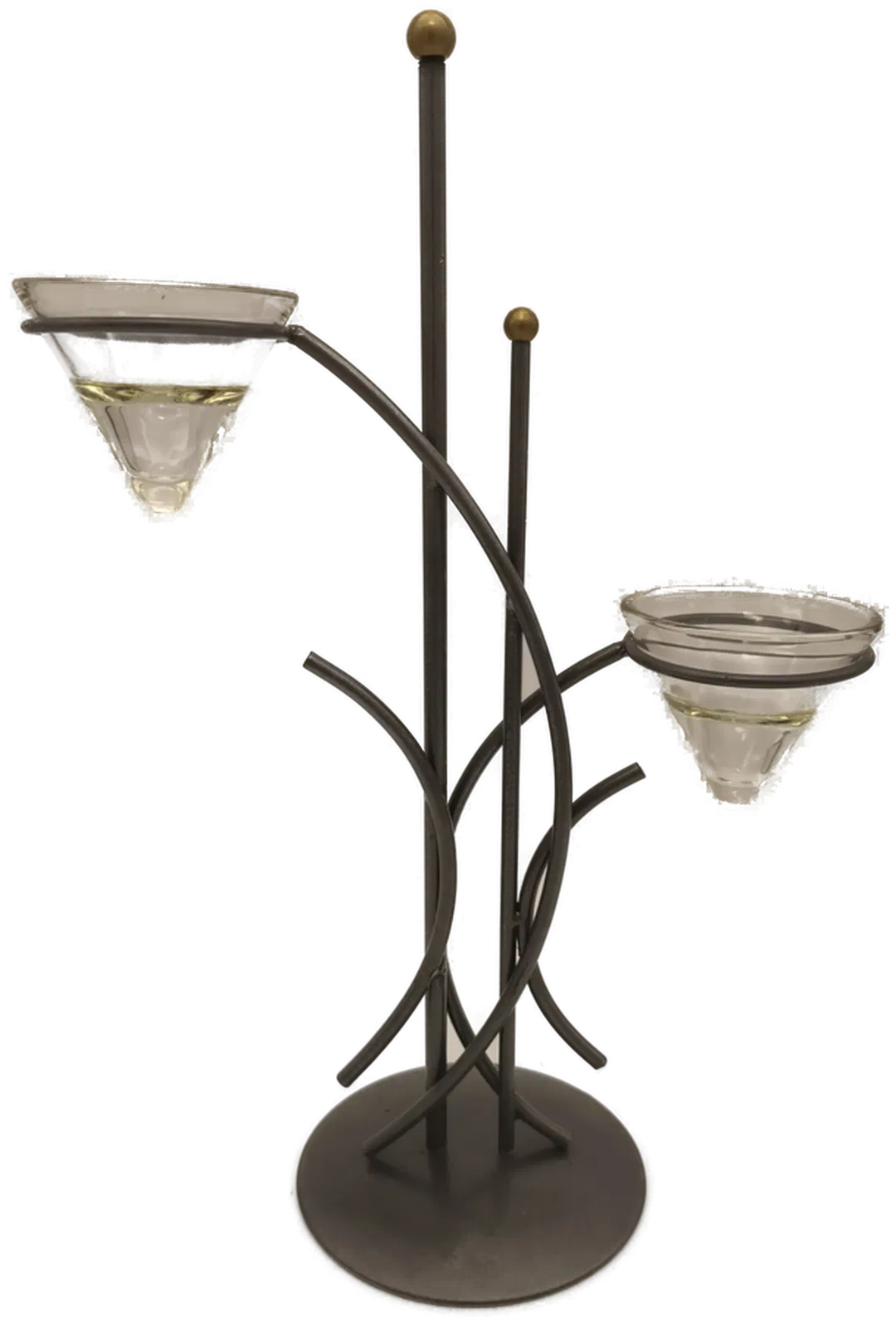 Kerzenständer, Teelichthalter , silber/Glas - Bild 4