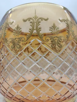 Glas Bowle-Gefäß mit Unterteller mit Golddekor | Festlicher Blickfang - Bild 10