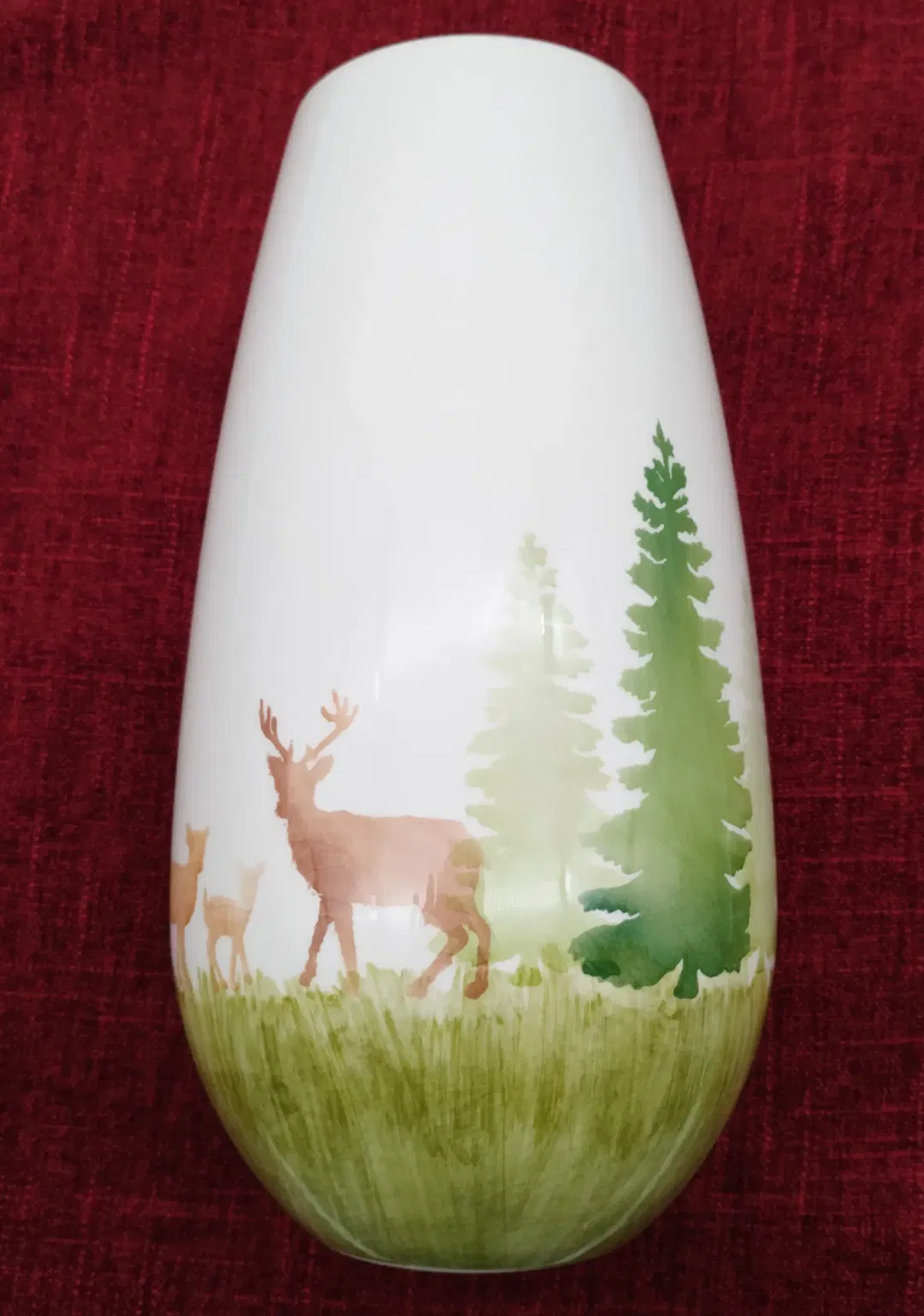 Vase mit Reh-Motiv - 30cm hoch / 15cm breit - Bild 1