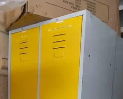 Schrank Spind 6x aus Metall, gelb – Werkstatt Spinde 2-türig 83x50x180 cm - Bild 8