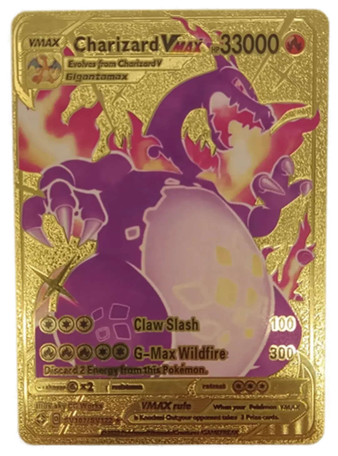Pokémon Sammelkarte Goldfolie Vmax Charizard Vmax - Bild 1