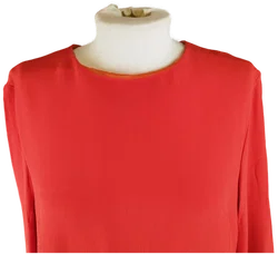 Rotes Escada Midkleid - Gr. 42 / 43% Viskose / 57% Acetat - Bild 4