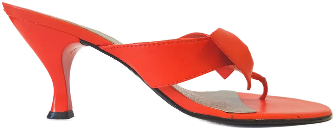 Etienne Aigner Damen Leder Pantolette, orange - Gr. 39 - Bild 1