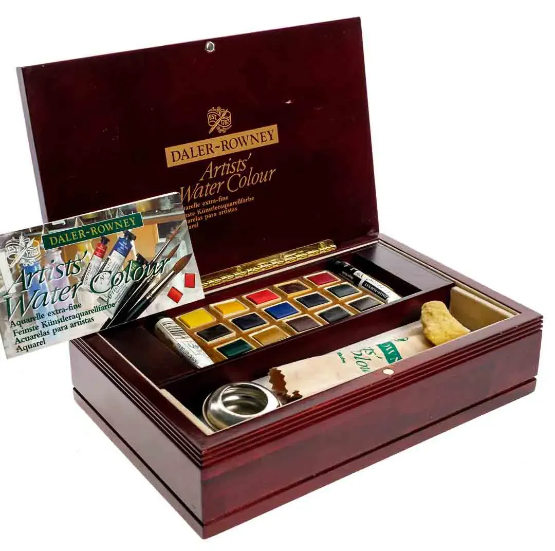 Daler-Rowney Artists’ Water Colour Set im Holz-Kasten – ungebraucht - Bild 4