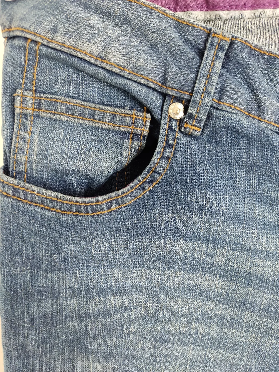 Jeans "Isa", dreiviertellang mit Stretch, blau mit Taschen, Größe 48 – Bild 3