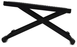 3-teiliges Set aus Notenständer, Gitarrenständer und Gitarrenfußbank in schwarz - Bild 5