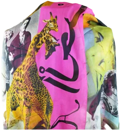 Moschino Larioseta Schal - bedruckt / Made in Italy - Bild 4