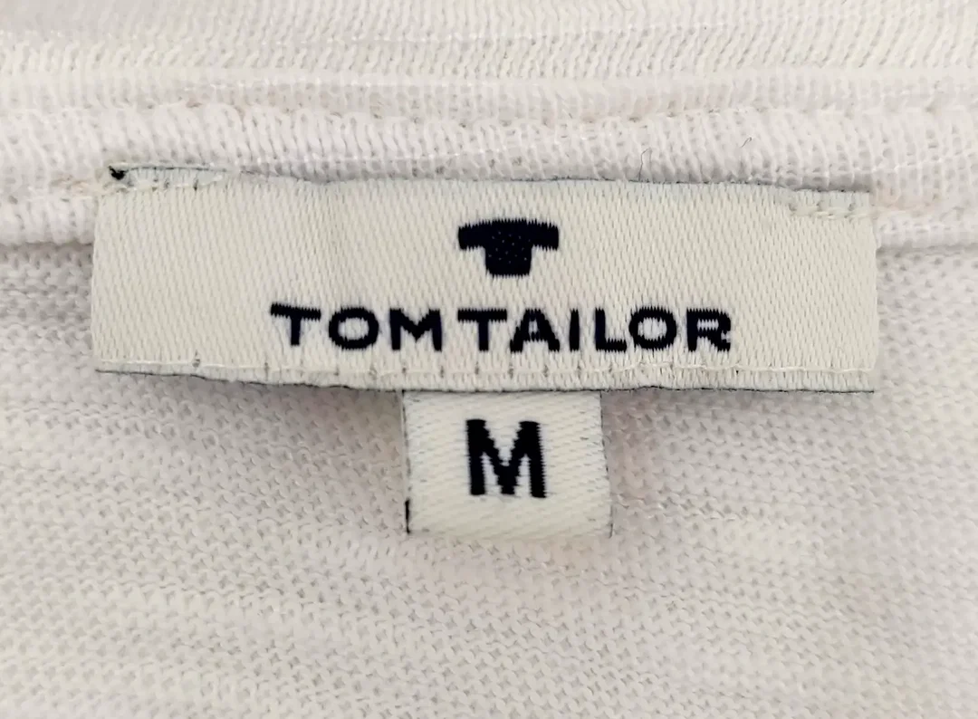 Tom Tailor Damen T-Shirt mit Blumenmuster weiß  - Gr. M/38 – Bild 4