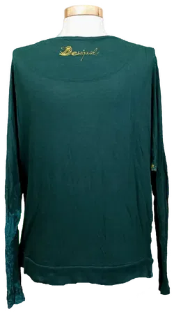 Desigual Damen T-Shirt grün gemustert Gr. S - Bild 2