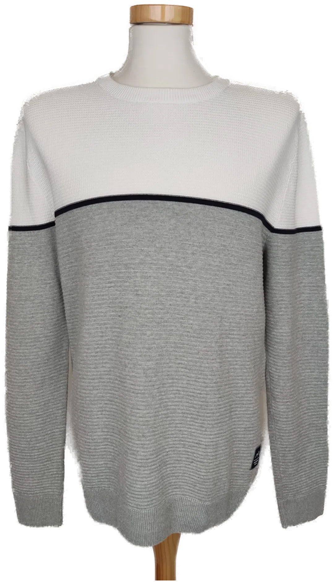 Jack & Jones Herren Pullover grau/weiß - M/48 - Bild 1