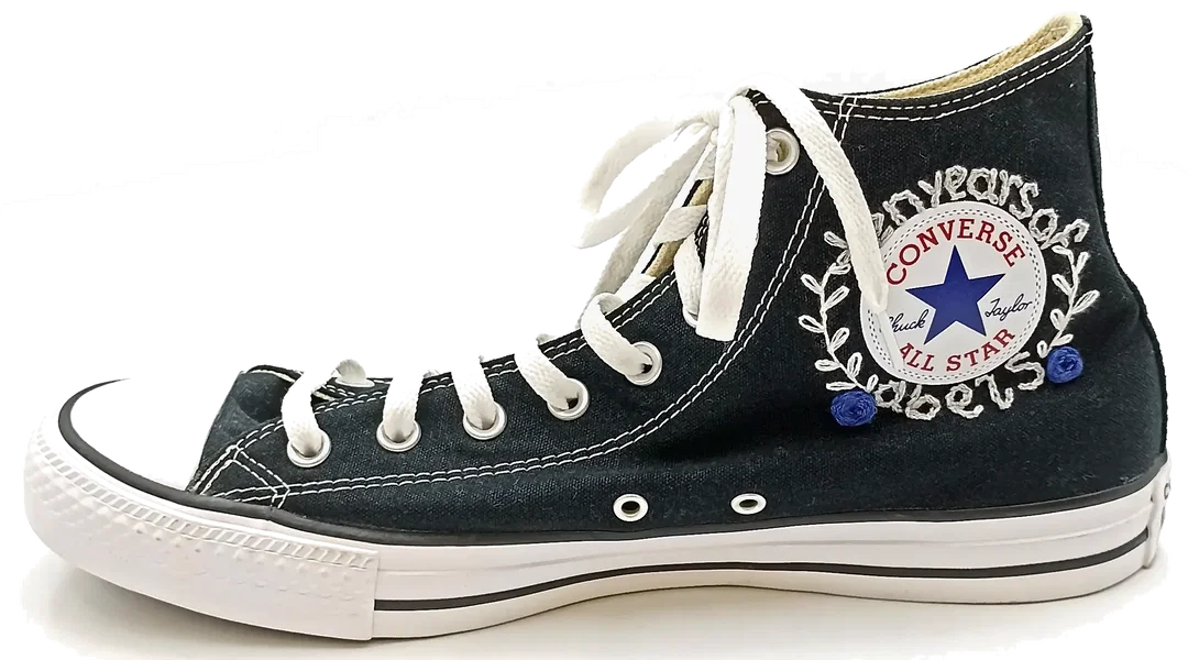 Converse Herren Chucks mit Blumenstickerrei schwarz Gr. 46 – Bild 7