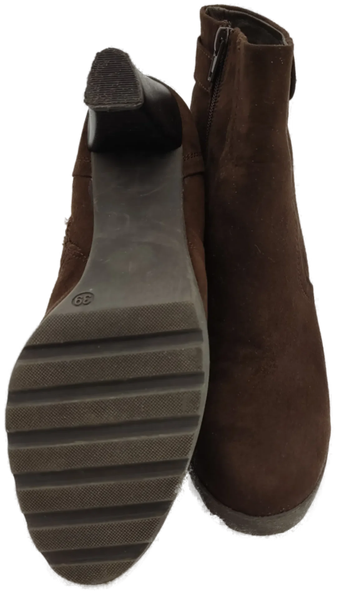 Damen Stiefeletten  Rauhleder braun - Gr. 39 – Bild 4