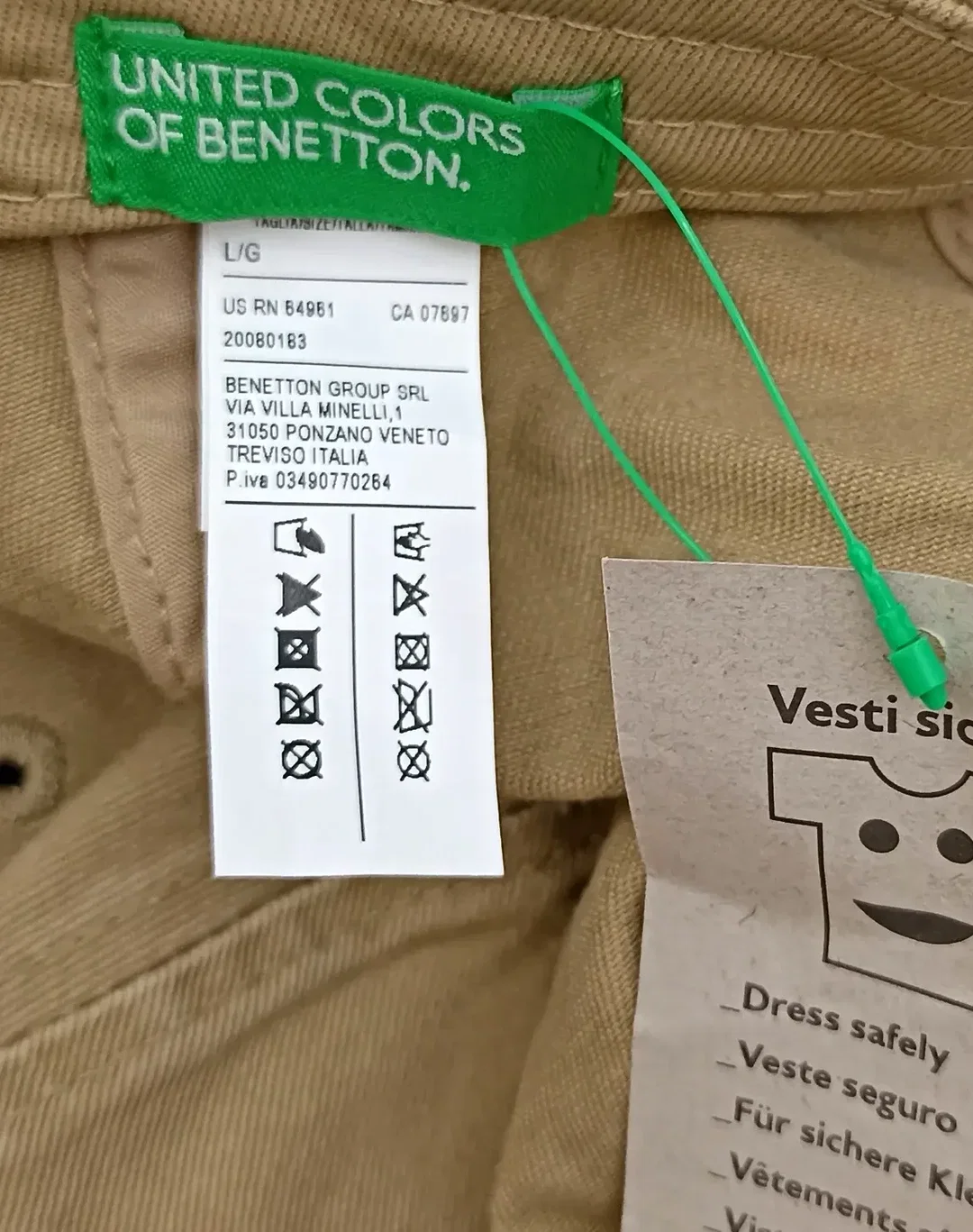 United Colors of Benetton Kinderschildkappe beige Gr. L – Bild 3