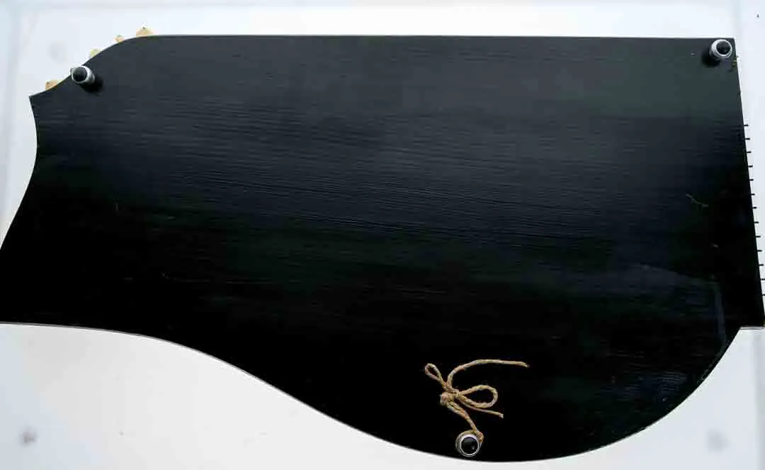 Vintage Konzertzither mit Tasche, ca. 62×34 cm – Bild 3