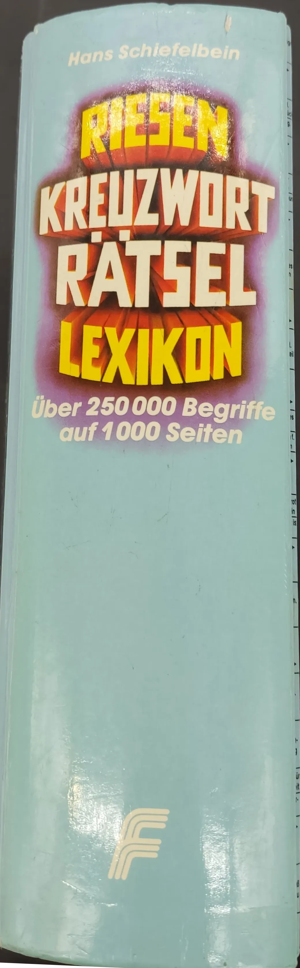 Buch "Riesen Kreuzwort Rätsel Lexion" Über 250.000 Begriffe von Hans Schiefelbein – Bild 2