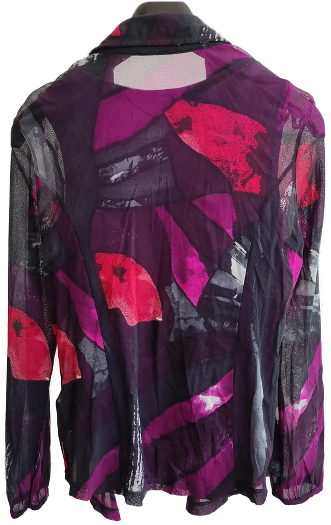 Bonita Damenbluse schwarz, lila, rot - M - Flohmarkt – Bild 2