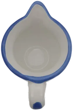 Gmundner Keramik Milchkännchen blaue Tupfen Höhe: 8 cm - Bild 3