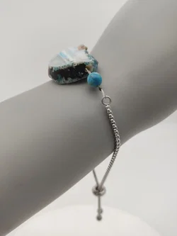 COCCINELLE Gliederkette-Armband mit Achat-Anhänger in Schachtel | Italienischer Chic – Vorschau 6