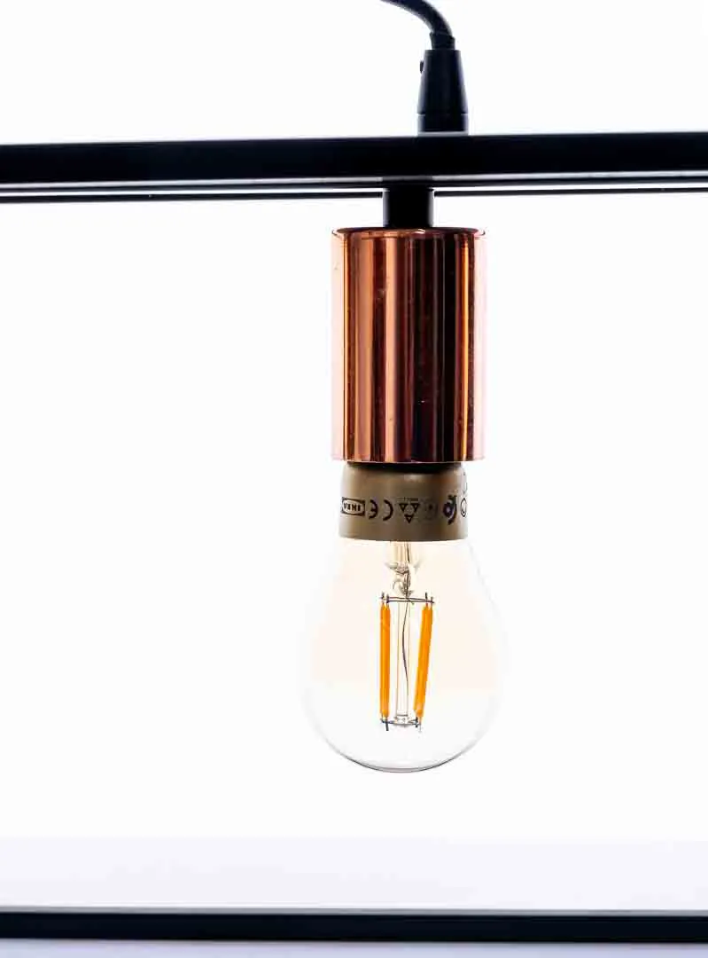 Ikea Hängelampe mit 5 Lampen im rechteckigen Metallrahmen – Bild 2