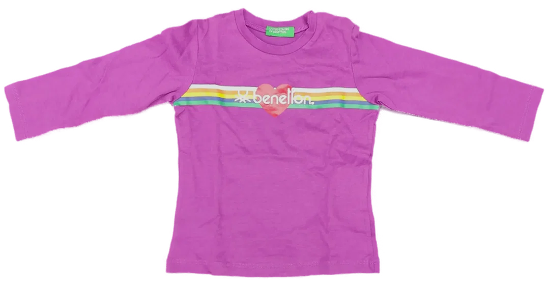 United Colors of Benetton Kindershirt lila Gr. 82 – Bild 1